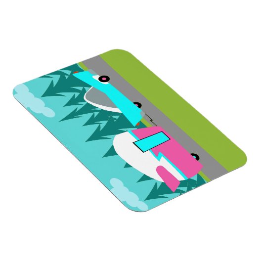 Retro Camper / Anhänger und Fahrzeug Flexible Magn Magnet (Rechte Seite)