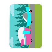 Retro Camper / Anhänger und Fahrzeug Flexible Magn Magnet (Vertikal)