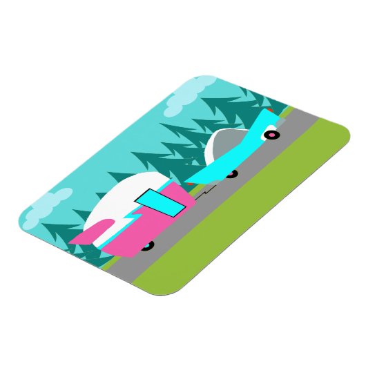 Retro Camper / Anhänger und Fahrzeug Flexible Magn Magnet (Linke Seite)