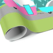 Retro Camper / Anhänger- und Wagenverpackungspapie Geschenkpapier (Rolleneckpunkt)