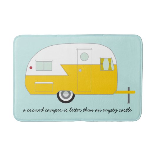 Retro-Camper-Badezimmerteppich Badematte (Vorderseite)
