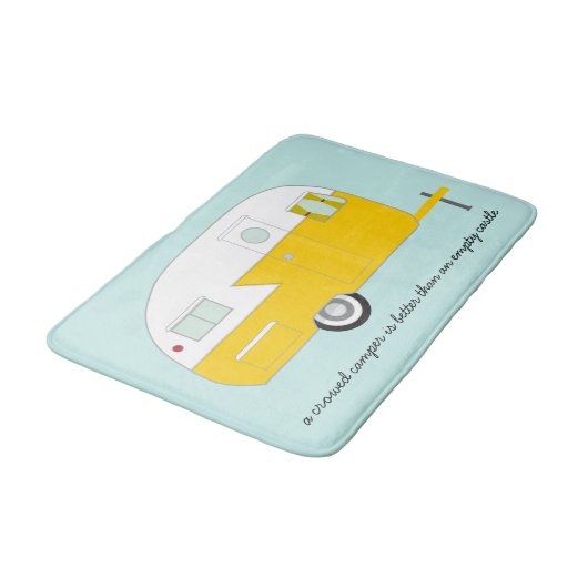 Retro Camper-Badmatte Badematte (Schrägansicht)