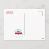 Retro Camper Camping Weihnachtsfeiertag Foto Feiertagspostkarte (Rückseite)