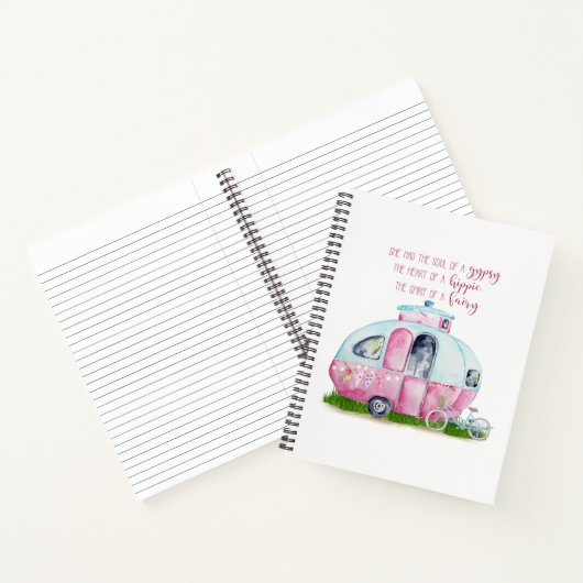 Retro Camper Caravan Notebook Notizblock (Innenseite)
