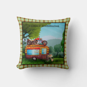 Retro-Camper-Dekor - Trailer Trash Tartan Custom Kissen