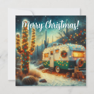 Retro-Camper Desertcore Südwest-Weihnachtskarte