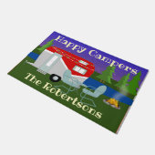 Retro Camper Door Mat Fußmatte (Schrägansicht)