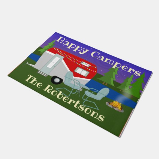 Retro Camper Door Mat Fußmatte (Schrägansicht)