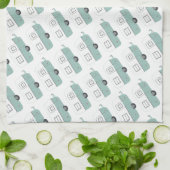 Retro Camper Handtuch mit weißer Küchenecke (Gefaltet)