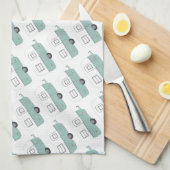 Retro Camper Handtuch mit weißer Küchenecke (Viertel Falte)