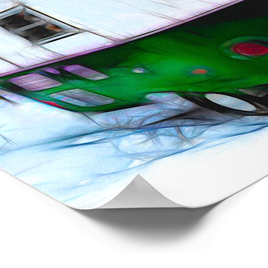 Retro Camper Hippie Life ist eine Reise zu gehen Poster (Ecke)