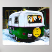 Retro Camper Hippie Life ist eine Reise zu gehen Poster (Vorne)