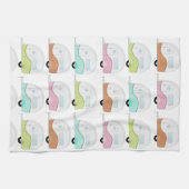 Retro Camper in den Pastellen Küchentuch (Horizontal)