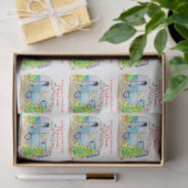 Retro Camper Karawane Weihnachtszettel Seidenpapier (Geschenk)