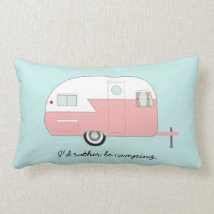 Retro Camper-Kissen - Rosa Lendenkissen