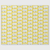 Retro Camper Motorhome gelbes Packpapier (Flach)