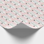 Retro Camper Motorhome rosa Umhüllungspapier Geschenkpapier (Ecke)