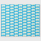 Retro Camper Motorhome RV blaues Packpapier (Flach)