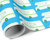 Retro Camper Motorhome RV blaues Packpapier (Rolleneckpunkt)