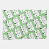 Retro Camper Motorhome RV grünes Küchentuch (Horizontal)