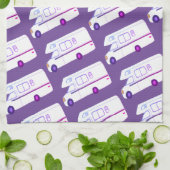 Retro Camper Motorhome RV lila Küchentuch (Gefaltet)