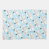 Retro Camper Motorhome RV rosa Küchentuch (Horizontal)