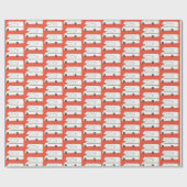 Retro Camper Motorhome RV rotes Packpapier (Flach)