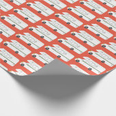 Retro Camper Motorhome RV rotes Packpapier (Ecke)