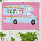 Retro Camper Motorhome RV Vanlife Geschirrtuch (Gefaltet)