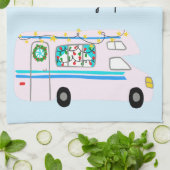 Retro Camper Motorhome RV Vanlife Geschirrtuch (Gefaltet)