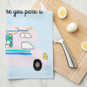 Retro Camper Motorhome RV Vanlife Geschirrtuch (Viertel Falte)