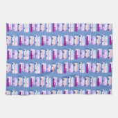 Retro Camper Motorhome RV Vanlife Lila Geschirrtuch (Horizontal)