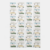 Retro Camper Motorhome RV Vanlife White Geschirrtuch (Vertikal)