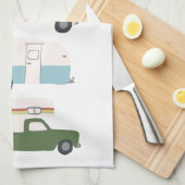 Retro Camper Motorhome RV Vanlife White Geschirrtuch (Viertel Falte)