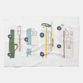 Retro Camper Motorhome RV Vanlife White Geschirrtuch (Horizontal)