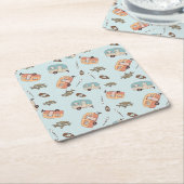 Retro Camper Paper Coaster  Rechteckiger Pappuntersetzer (angewinkelt)