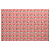 Retro Camper Red Aqua Punkt Muster Fabric Stoff (Yard (91,4 cm))