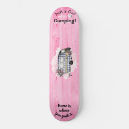 Retro Camper Redewendungen Nur ein Mädchen Lieben  Skateboard
