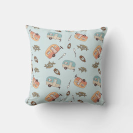 Retro Camper Throw Pillow Kissen