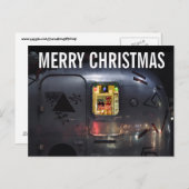 RETRO CAMPER TRAILER CHRISTMAS Postkarten (Vorne/Hinten)