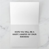 RETRO CAMPER TRAILER GLÜCKLICH BIRTHTAG GREETING C KARTE (Innenseite)