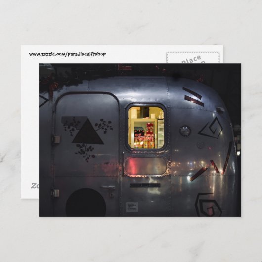 RETRO CAMPER TRAILER Postkarten (Vorne/Hinten)