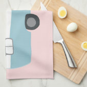 Retro Camper Trailer rosa Küchentuch (Viertel Falte)