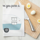 Retro Camper Trailer RV Motorhome Lebensdauer Geschirrtuch (Viertel Falte)