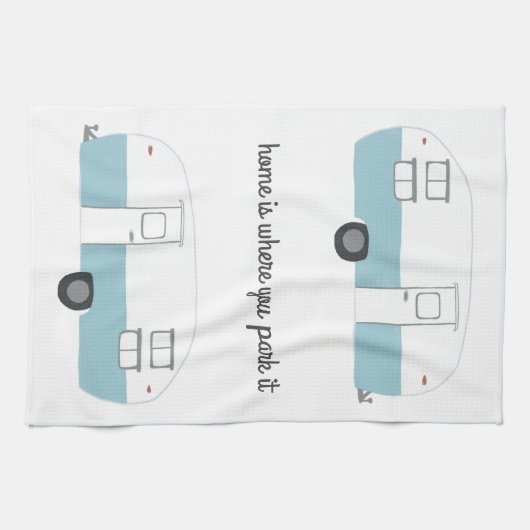 Retro Camper Trailer RV Motorhome Lebensdauer Geschirrtuch (Horizontal)