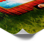 Retro Camper Trailer Trash Happer Campers Custom Poster (Ecke)