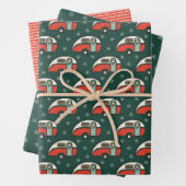 Retro Camper Van Christmas Geschenkpapier Set (Beispiel)