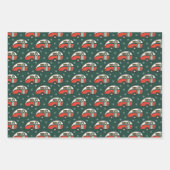 Retro Camper Van Christmas Geschenkpapier Set (Vorderseite)