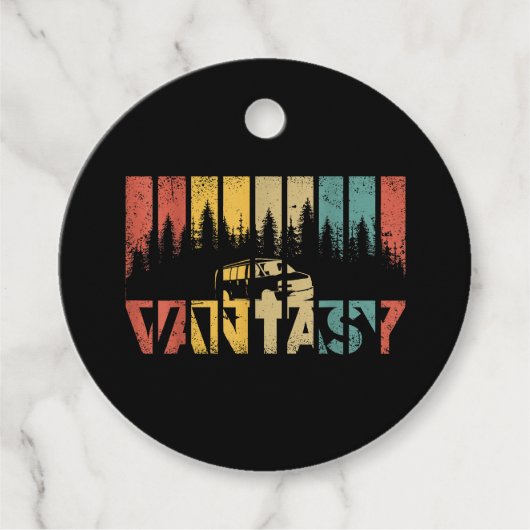 Retro Camper Van Life - Vintages Leben Geschenkanhänger (Vorderseite)