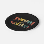 Retro Camper Van Life - Vintages Leben Pappteller (Schrägansicht)